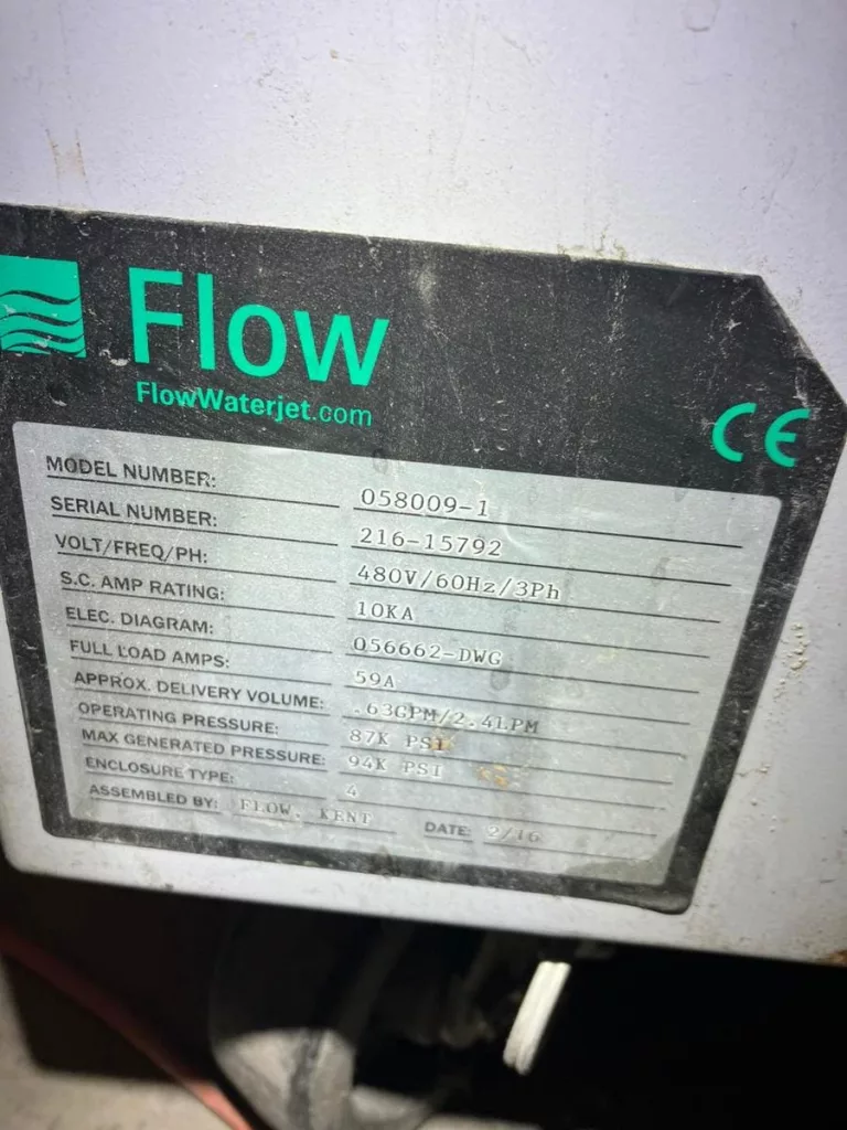 Used Flow Mach 4 3030c XD CNC Waterjet For Sale