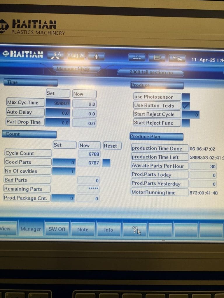 Used Haitian JUII 9000 Injection Molding Machine for Sale