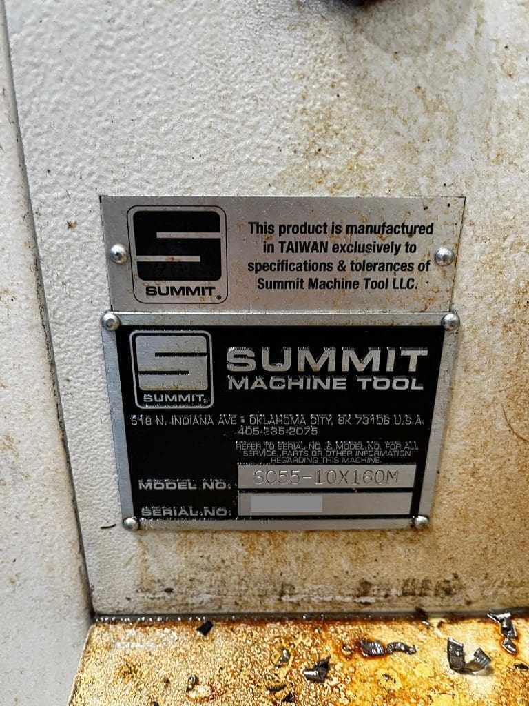 Used Summit SC55-10X160M CNC Lathe For Sale