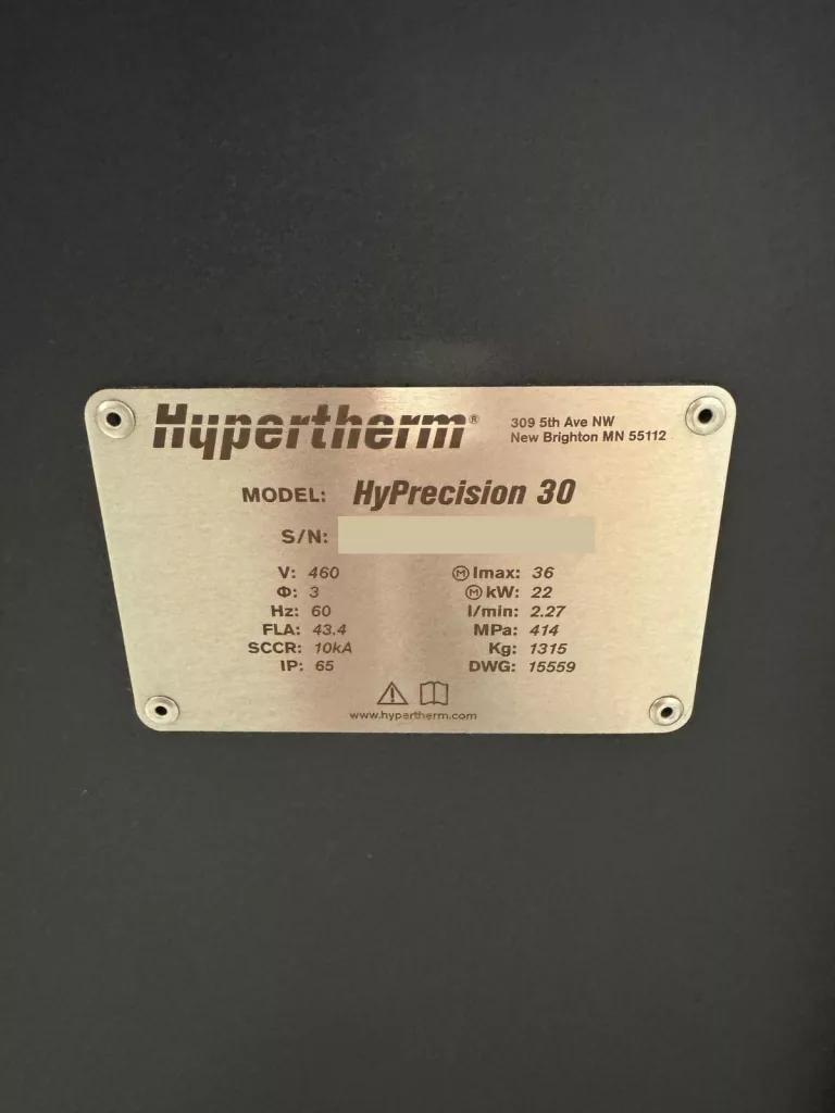 2017 Hypertherm Hyprecision 30 Waterjet, photo 13 of 13