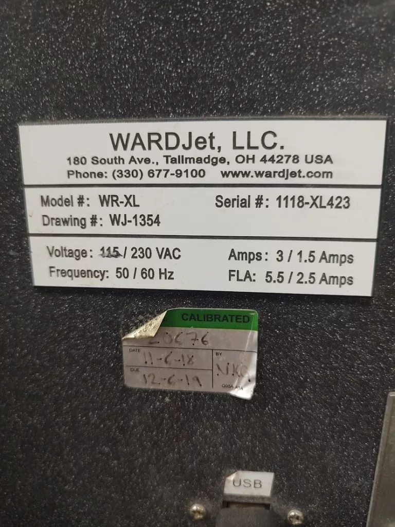Used Wardjet E-2040 CNC Waterjet For Sale