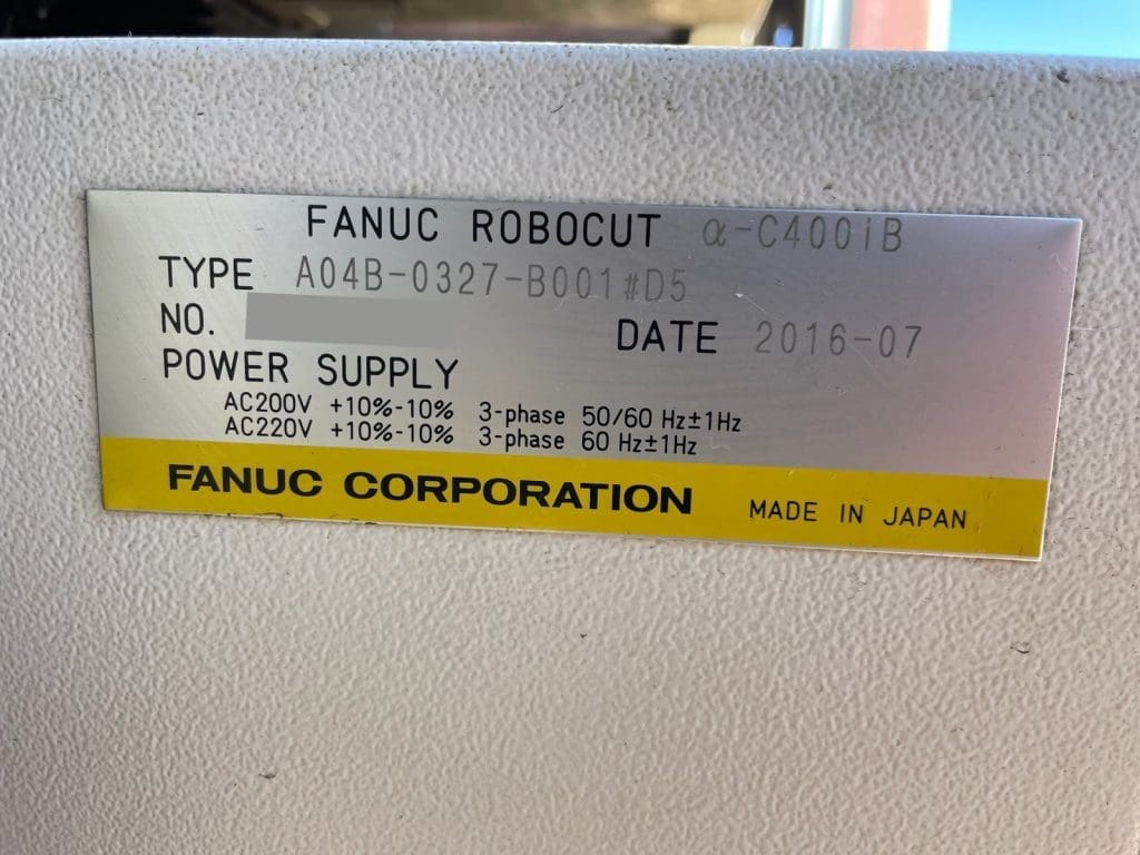 Used Fanuc Robocut a-C400iB EDM Wire For Sale