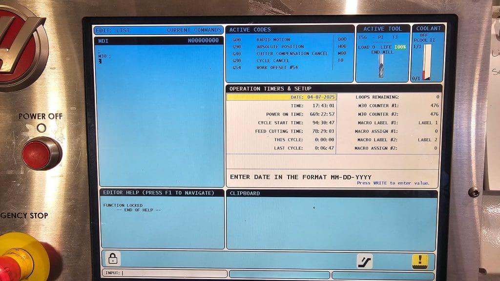 Used Haas VF-2SS CNC Vertical Machining Center For Sale