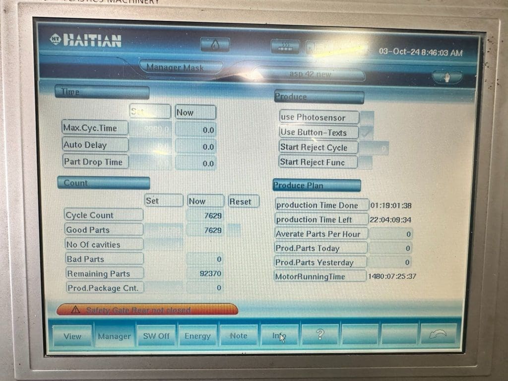 Used Haitian MA1600II Injection Molding Machine for Sale