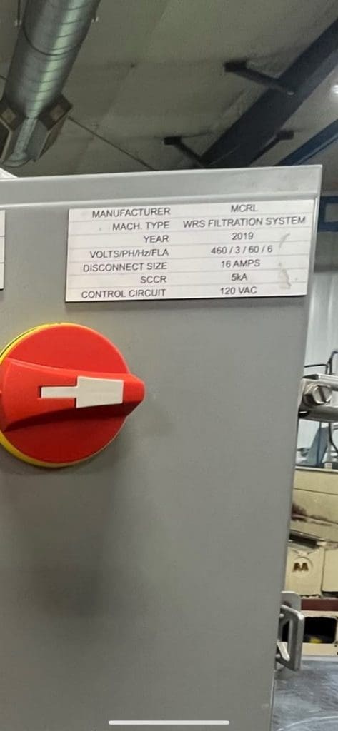 Used Omax WRS Filtration System Waterjet Auxiliary Equipment For Sale
