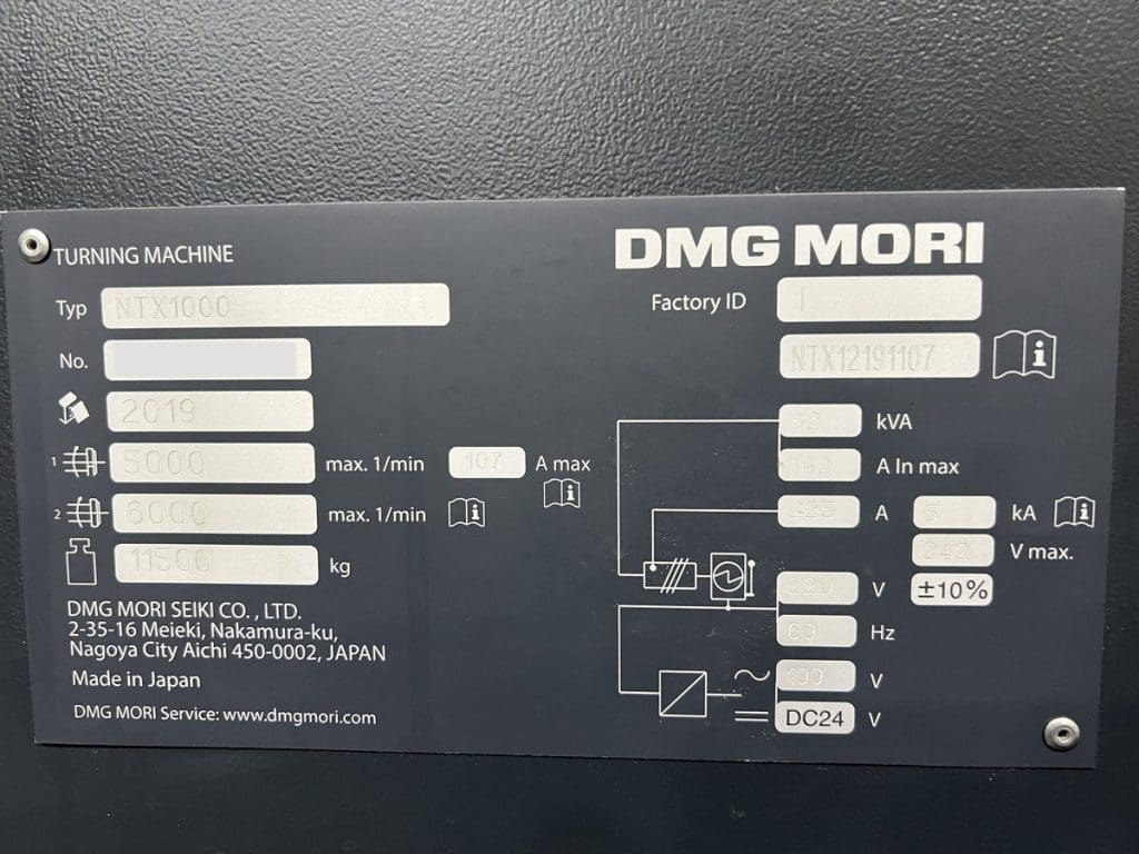 Used DMG Mori NTX-1000 CNC Lathe For Sale