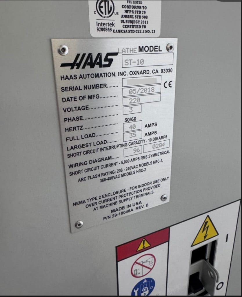 Used Haas ST-10 CNC Lathe For Sale