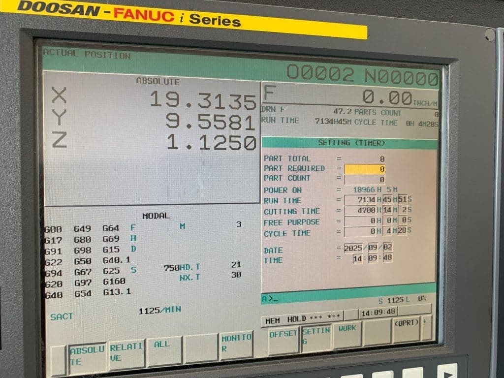 Used Doosan Mynx 5400 CNC Vertical Machining Center For Sale
