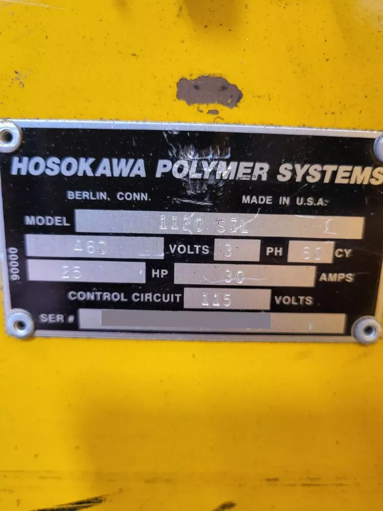 2008 Hosokawa Polymer Systems 1120SIL Granulator, photo 5 of 5