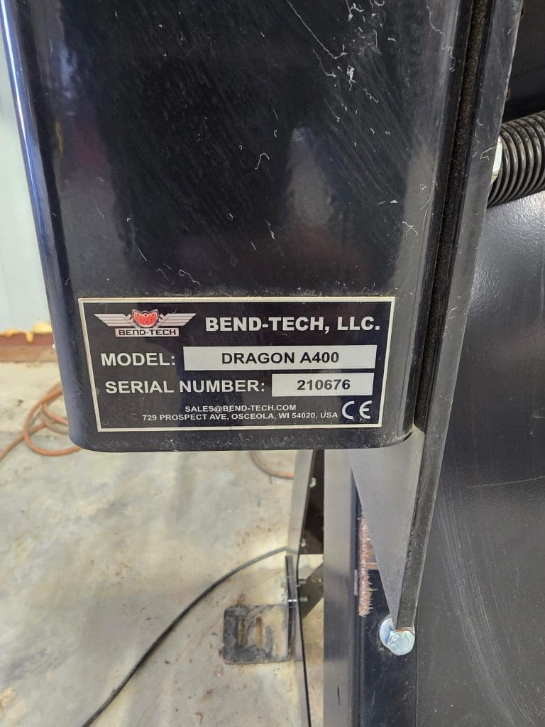 Used Bend-Tech Dragon A400 Plasma Tube Cutter For Sale