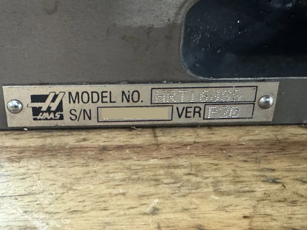 2021 Haas HRT-160SS Rotary Table, photo 10 of 10
