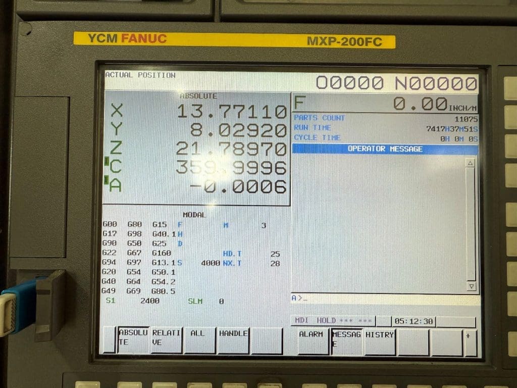 Used YCM NFX-380A CNC Vertical Machining Center For Sale