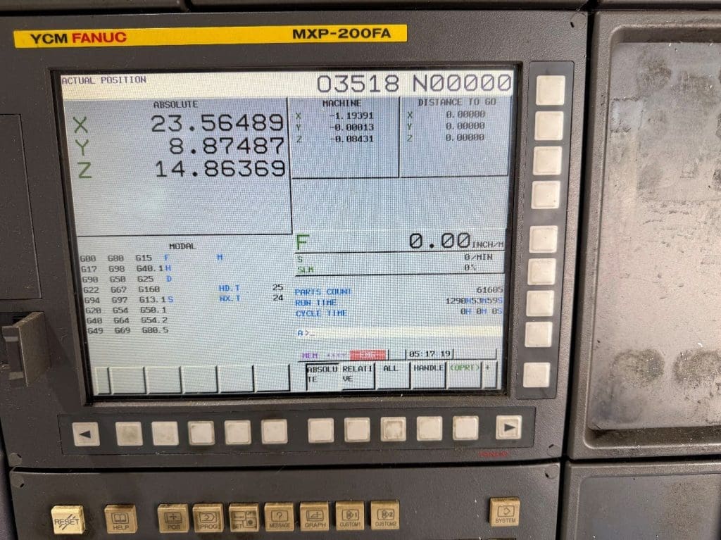 Used YCM NXV-1020A CNC Vertical Machining Center For Sale