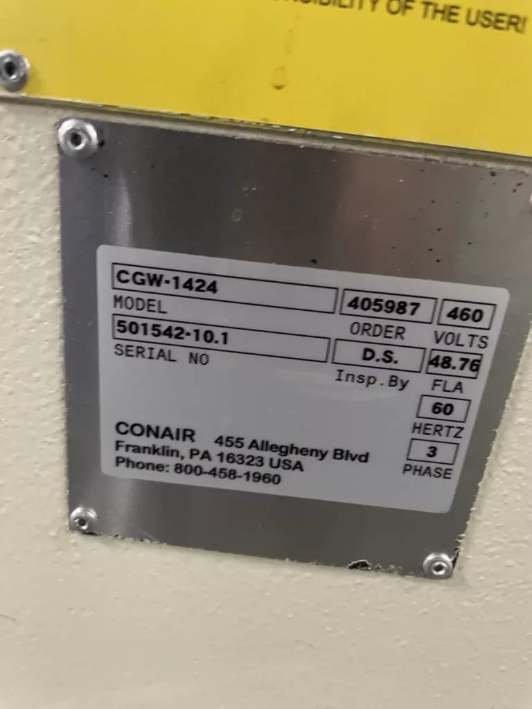 Used Conair CGW-1424 Granulator For Sale