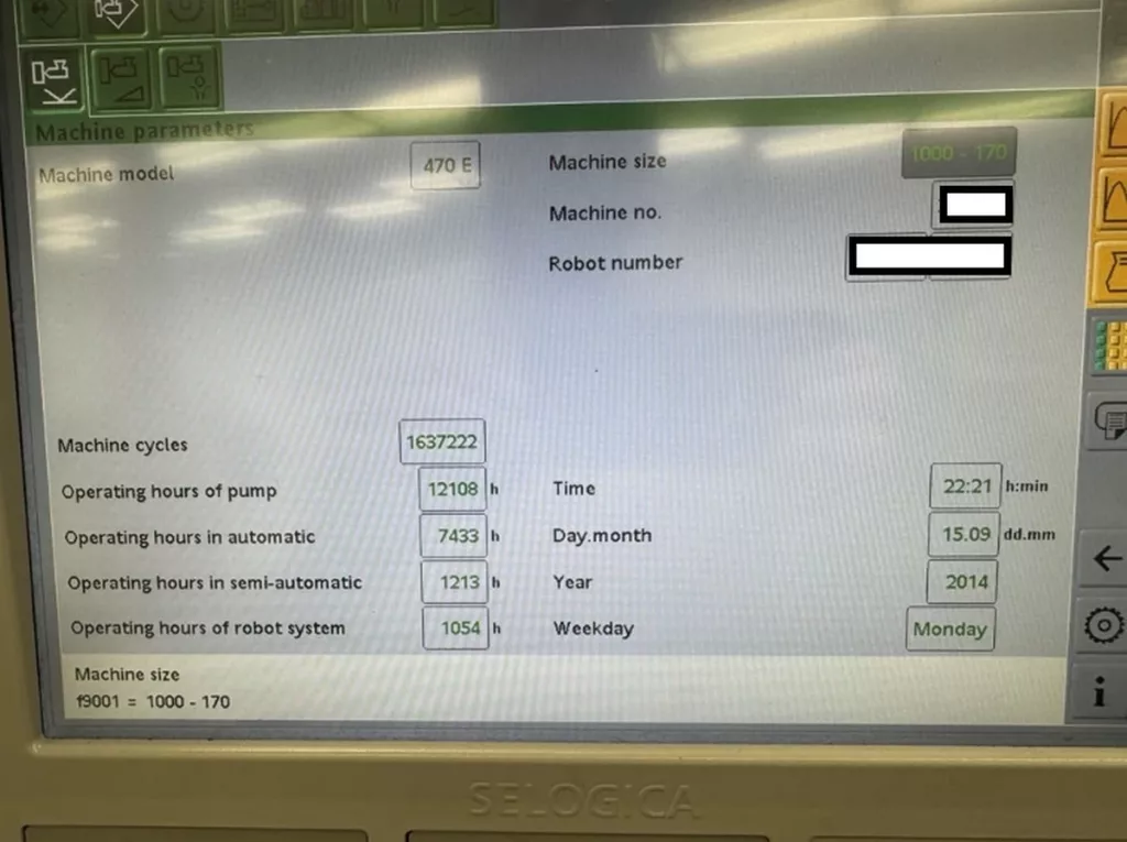 Used Arburg Allrounder 470E 1000-170 Injection Molding Machine For Sale