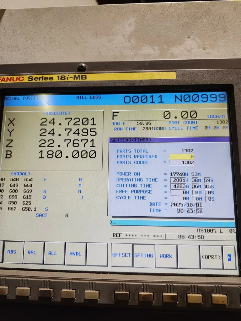 2011 Hyundai KH80G CNC Horizontal Machining Center, photo 17 of 18