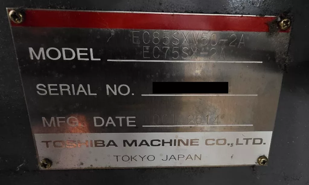 Used Toshiba EC85SXIIV50-2A Injection Molding Machine For Sale