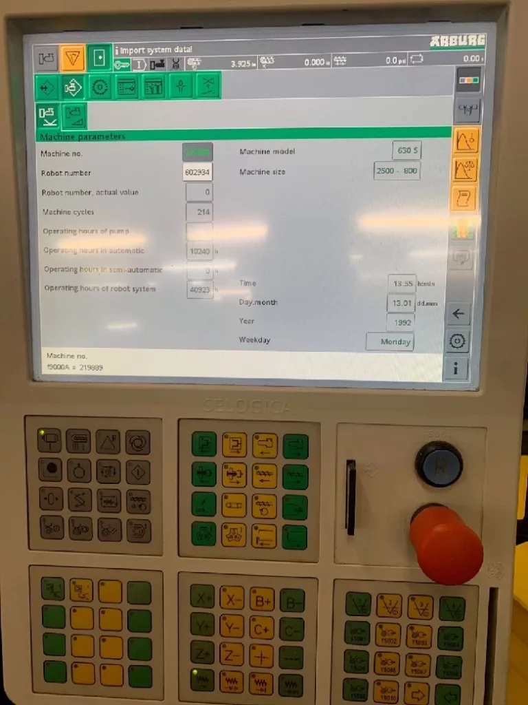 Used Arburg 630S-2500-800 Injection Molding Machine For Sale