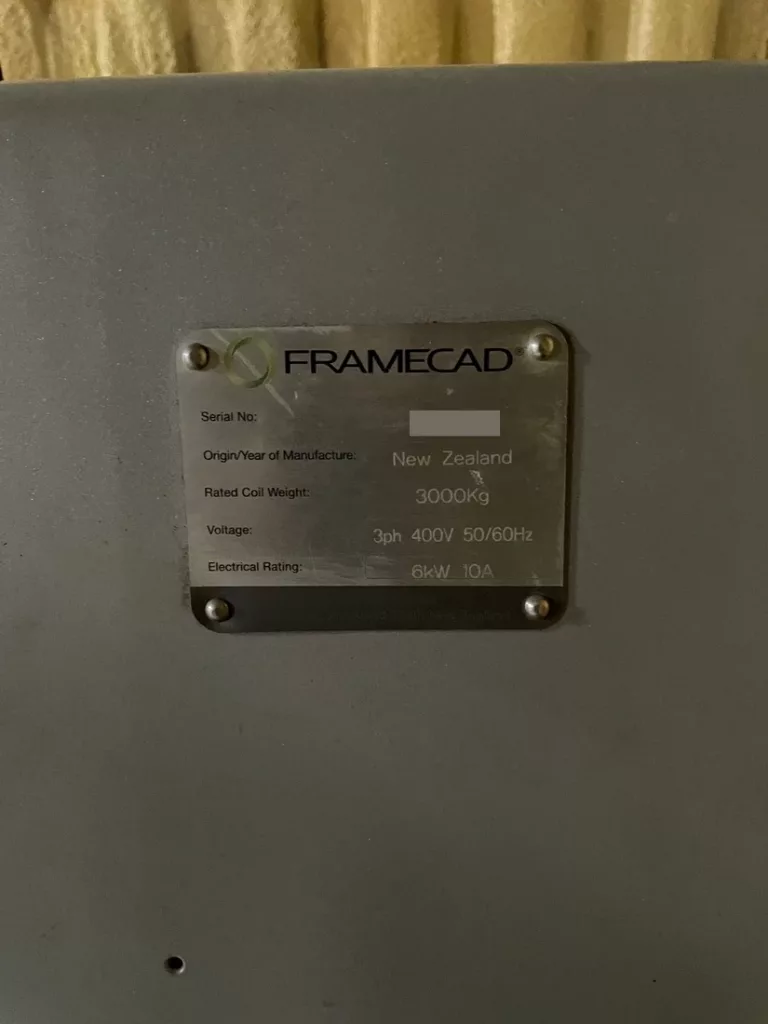 Used Framecad TF 550H Folding Machine For Sale