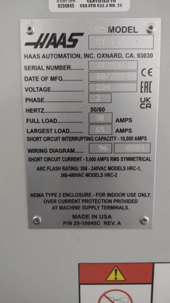 Used Haas ST-25 CNC Lathe For Sale