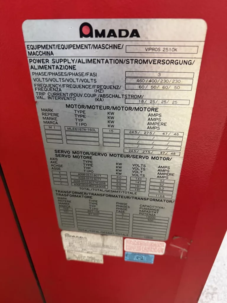 2003 Amada Vipros 2510 King Turret Punch, photo 10 of 11