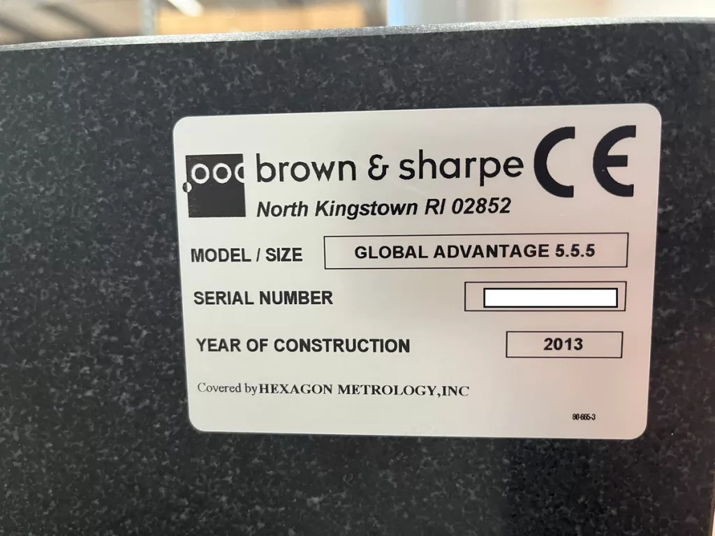 2013 Brown & Sharpe Global Advantage 555 Coordinate Measuring Machine, photo 13 of 13