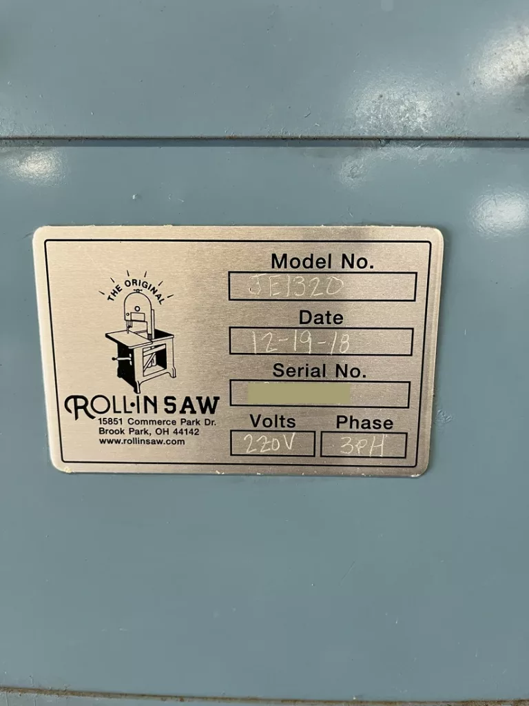 2018 Roll-In Saw JE1320, photo 2 of 2