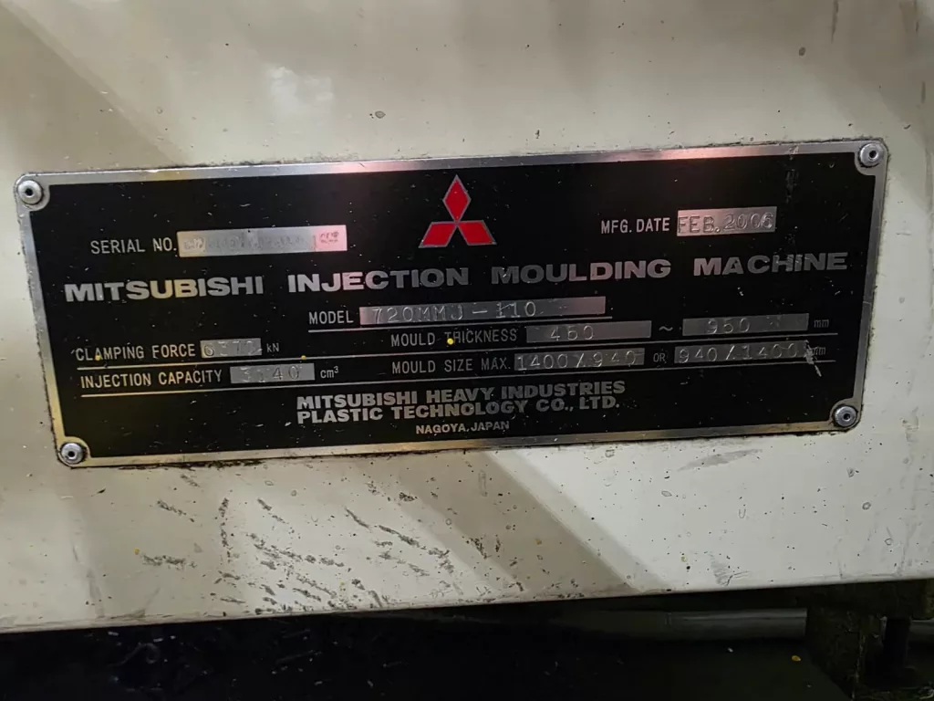Used Mitsubishi 720MMJ/110 Injection Molding Machine For Sale