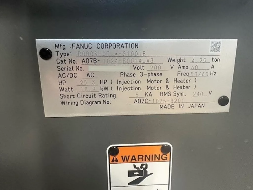 Used Cincinnati Milacron ALPHA-S110iB Injection Molding Machine For Sale