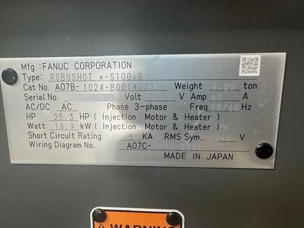 Used Cincinnati Milacron ALPHA-S110iB Injection Molding Machine For Sale