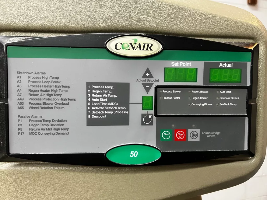 Used Conair EQP2DRY/MDCW50 Plastic Dryer For Sale