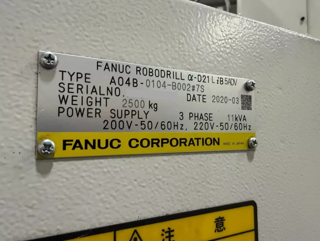 2020 Fanuc Robodrill Alpha D21LiB5 CNC Vertical Machining Center, photo 17 of 17