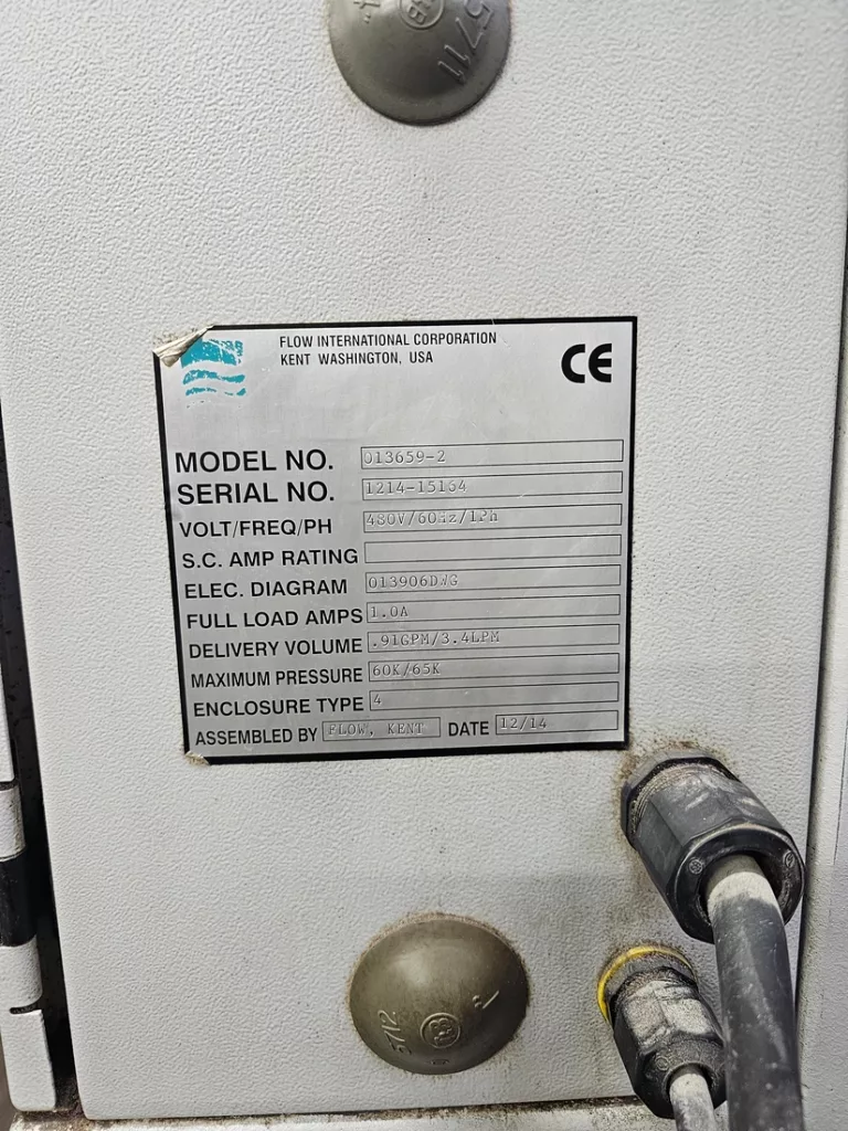 Used Flow Mach 2 2031b CNC Waterjet For Sale