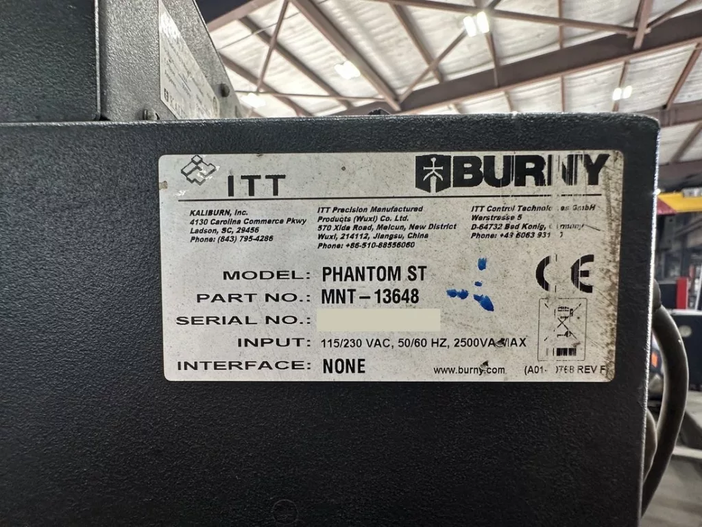 2012 Kaliburn Burny Phantom ST Plasma Cutter, photo 15 of 15