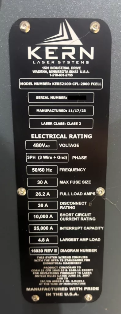 Used Kern FiberCell FC100 CNC Laser For Sale