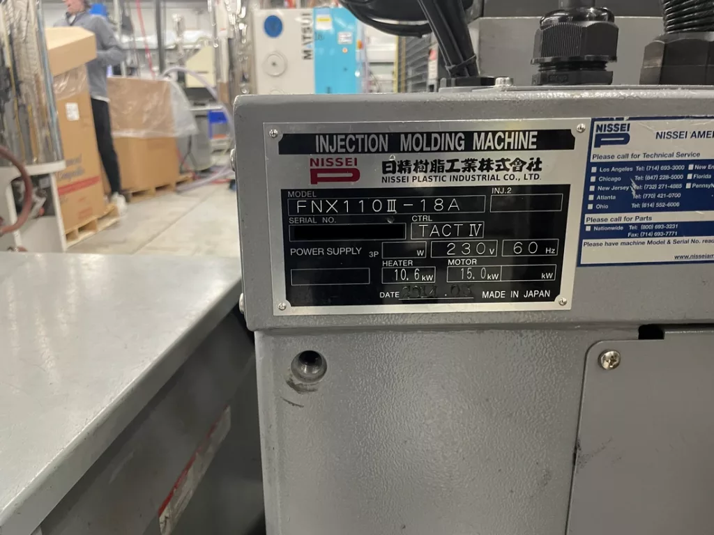 Used Nissei FNX110III-18A Injection Molding Machine For Sale