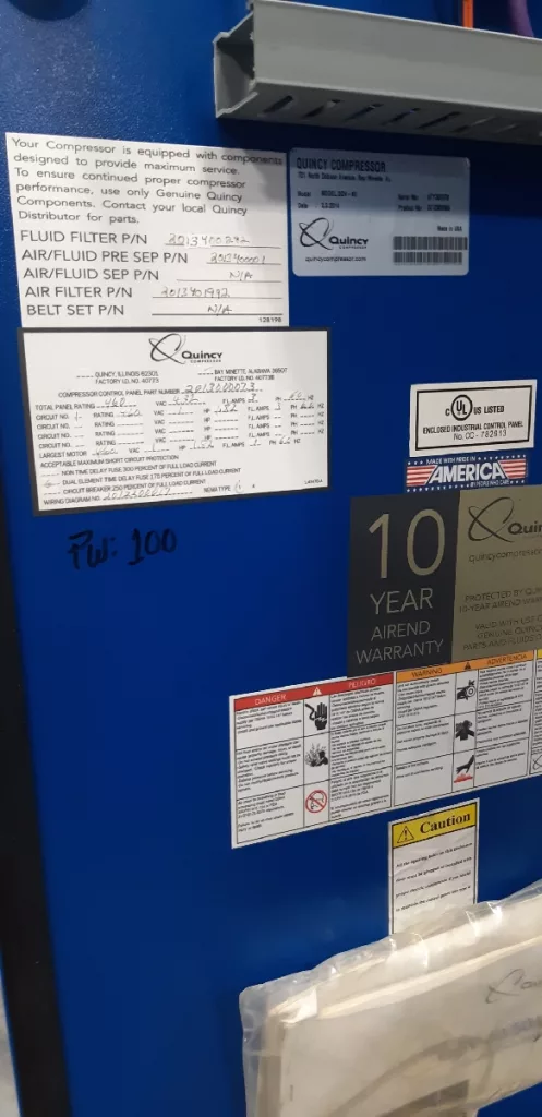 2014 Quincy QGV-40 Compressor, photo 4 of 6