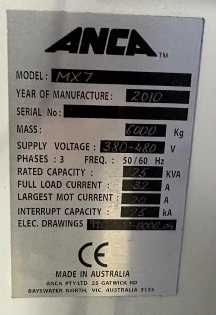 2010 Anca MX7 Grinder, photo 3 of 3