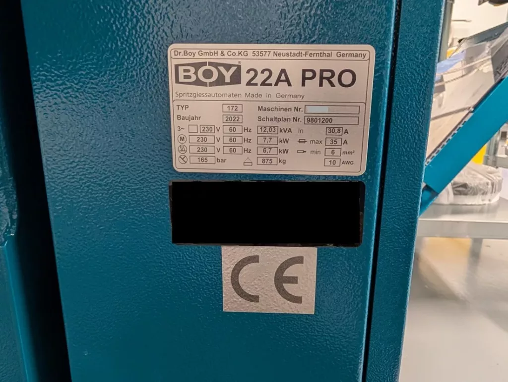 Used Boy 22A Injection Molding Machine For Sale