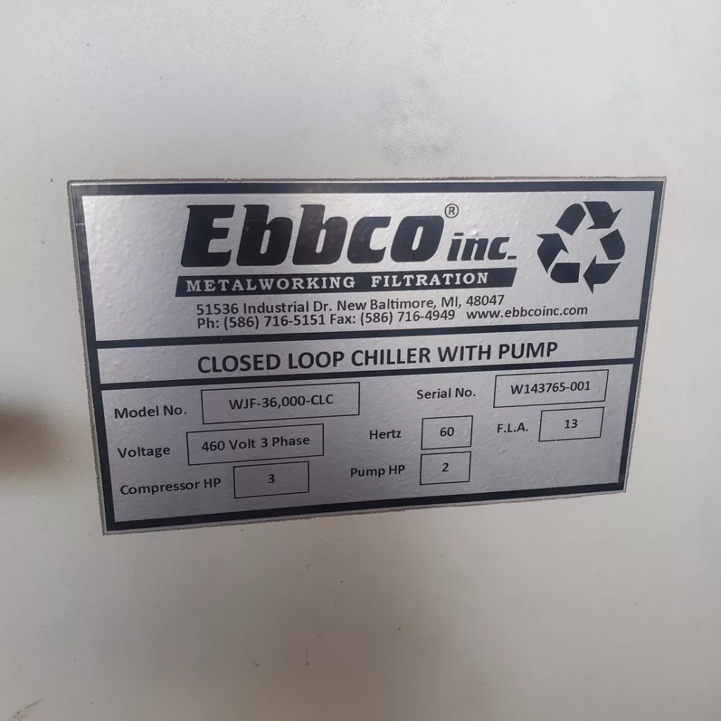Used Ebbco WJF-36000-CLC Waterjet System For Sale