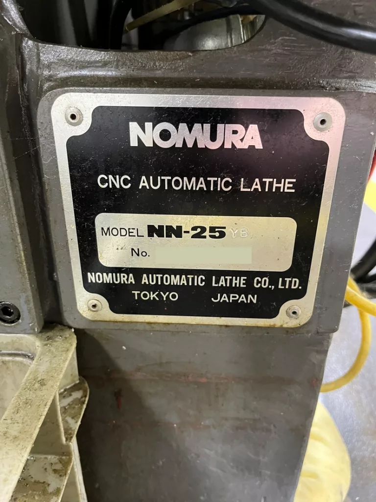 Used Nomura NN-25YB CNC Swiss Lathe For Sale