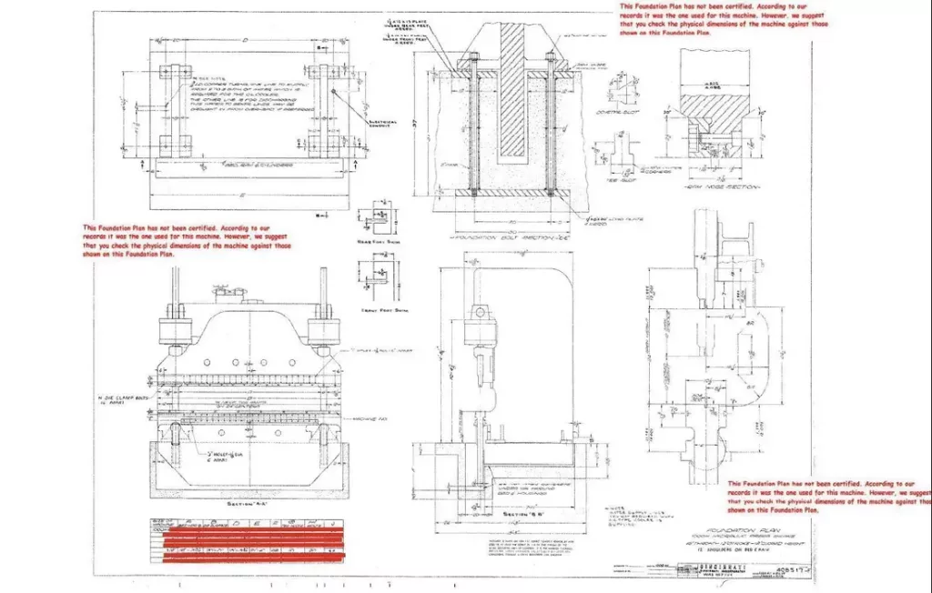 1976 Cincinnati 1000Hx16 Press Brake, photo 6 of 7