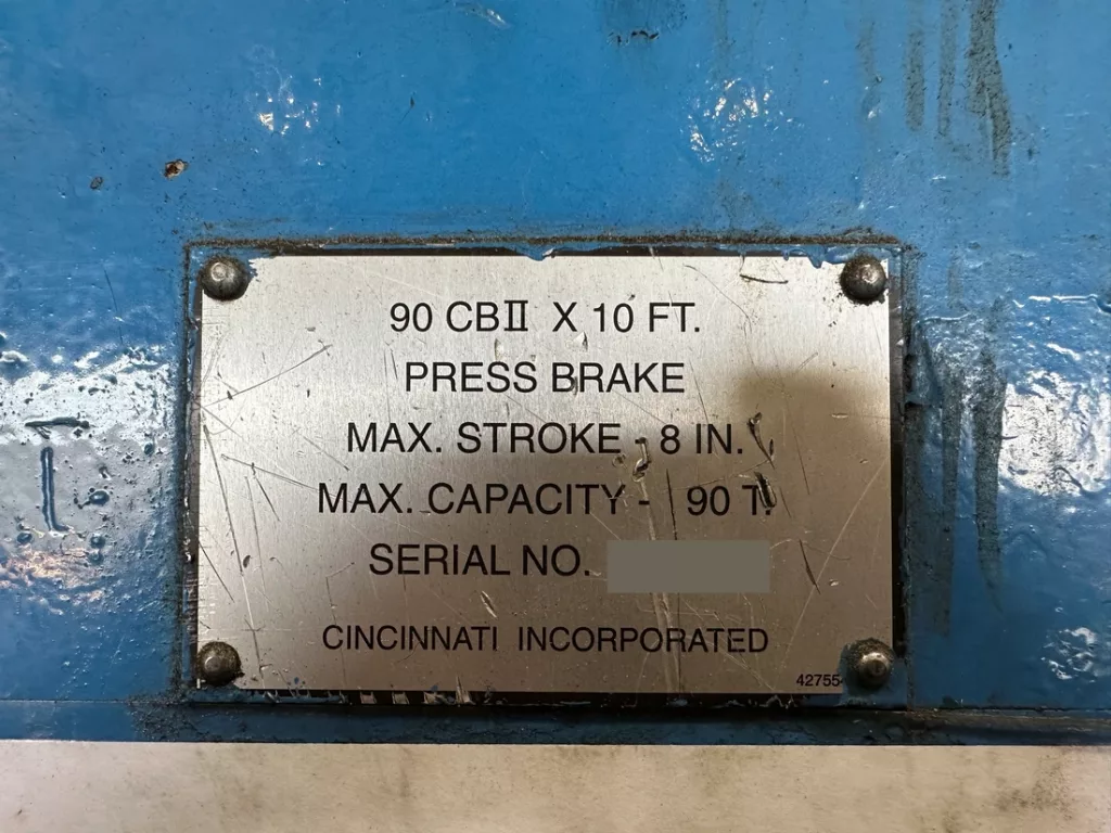 Used Cincinnati 90CBII10 Press Brake For Sale