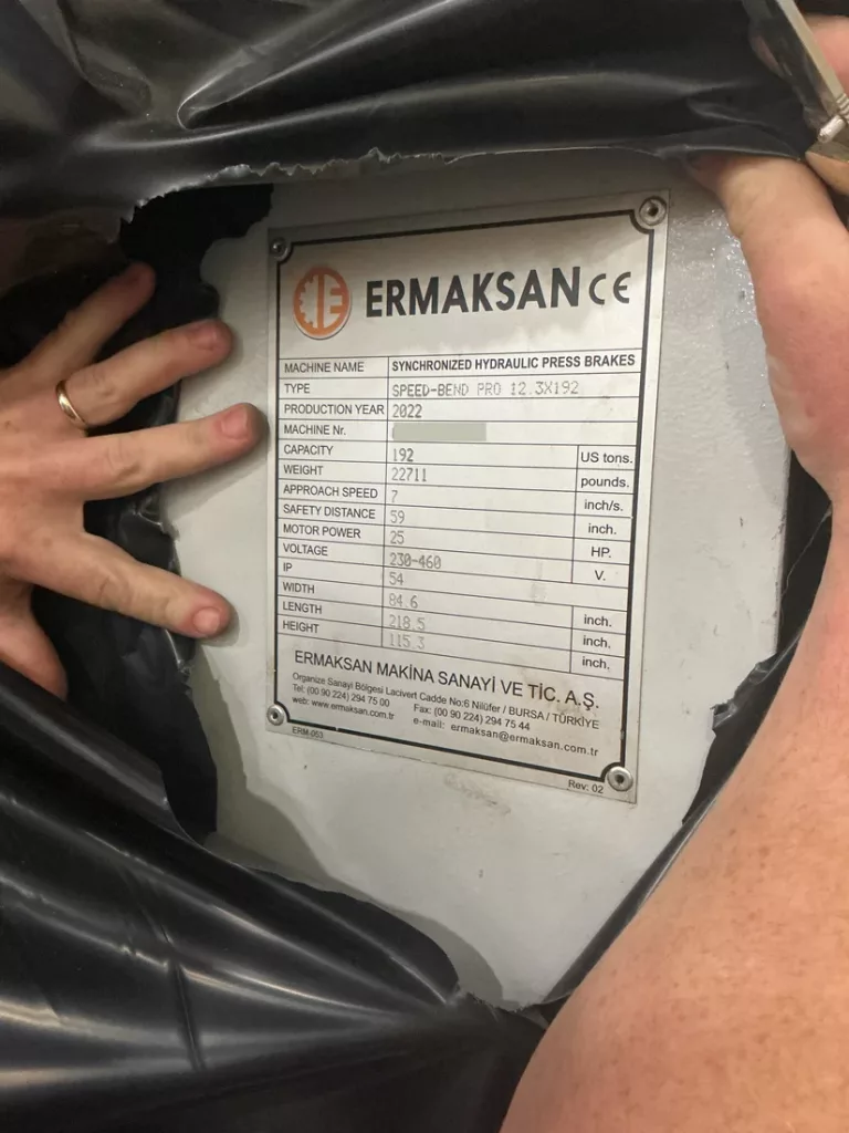 Used Ermaksan Speed-Bend Pro Press Brake For Sale