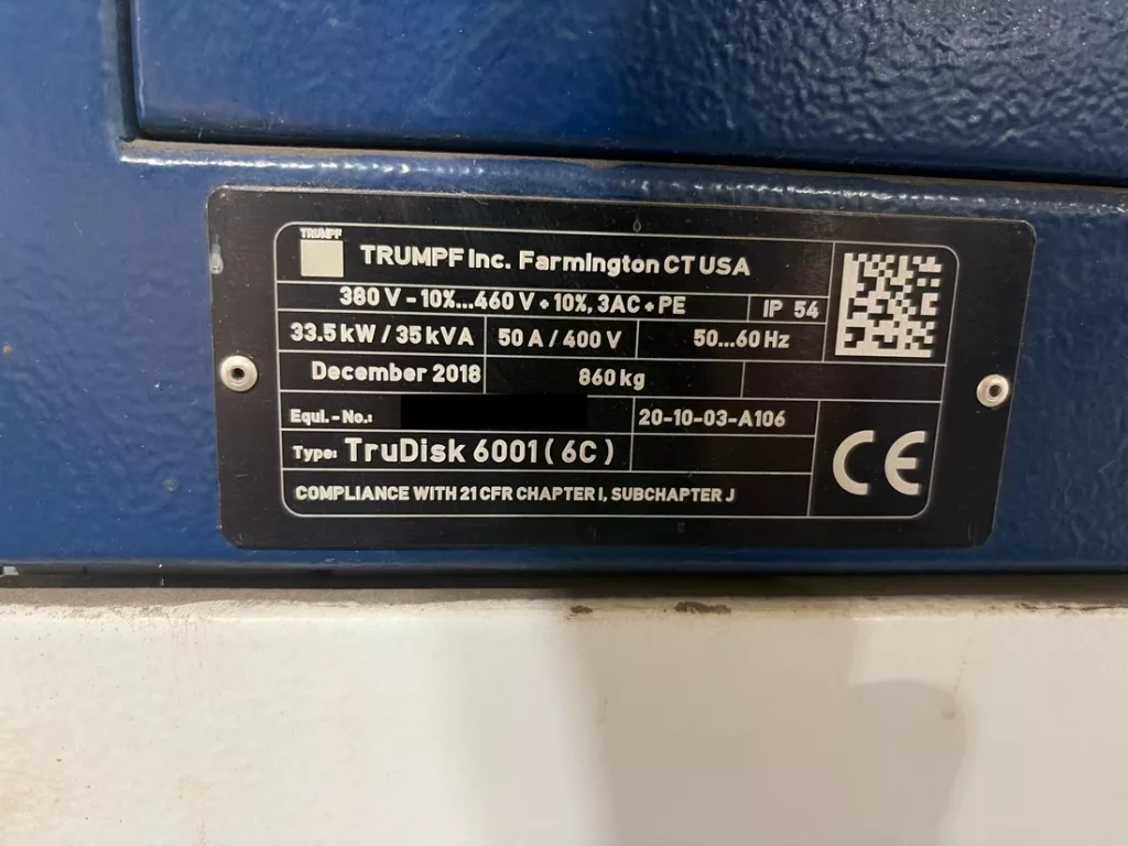 2018 Trumpf Trulaser 3030 Laser, photo 10 of 11