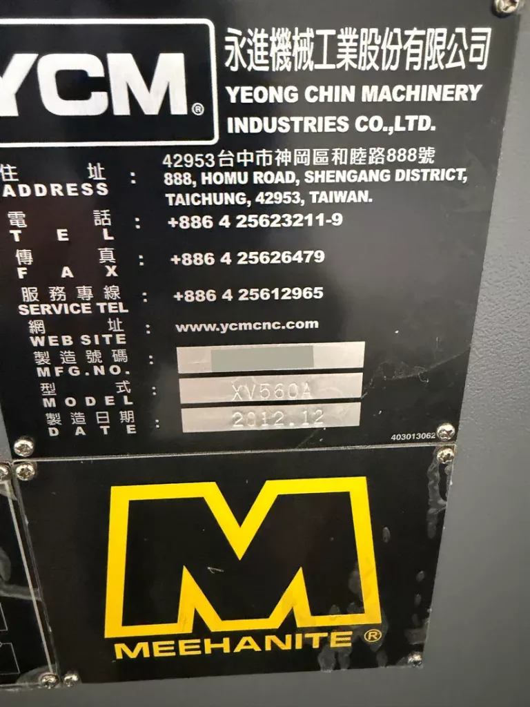2012 YCM XV560A CNC Vertical Machining Center, photo 2 of 2
