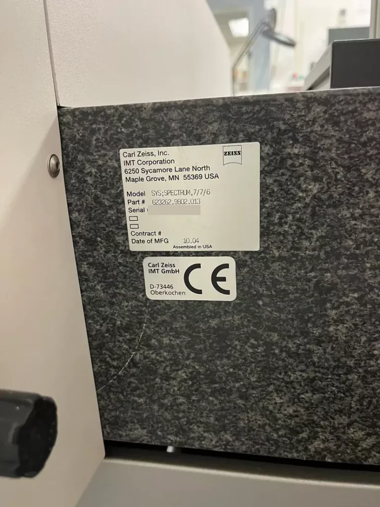 Used Zeiss Spectrum 7.7.6 Coordinate Measuring Machine For Sale
