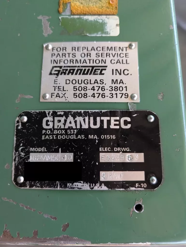 2004 Granutec TFG 1624 AM50 10 Granulator, photo 16 of 16