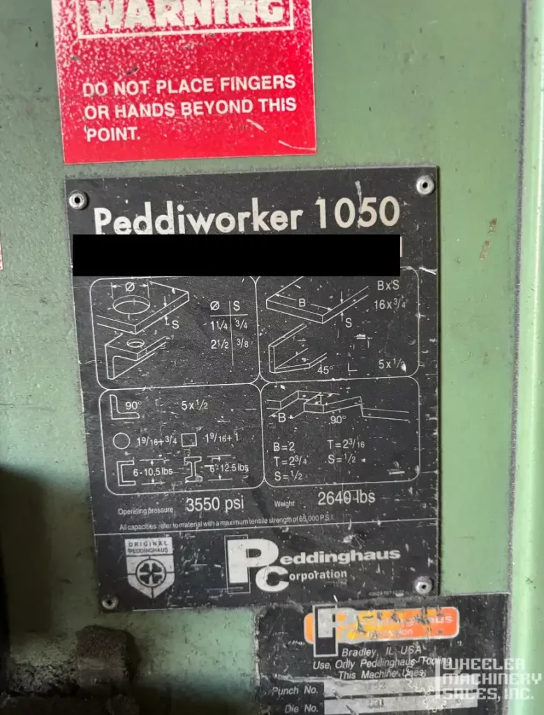 Peddinghaus Peddiworker 1050 Ironworker, photo 4 of 4