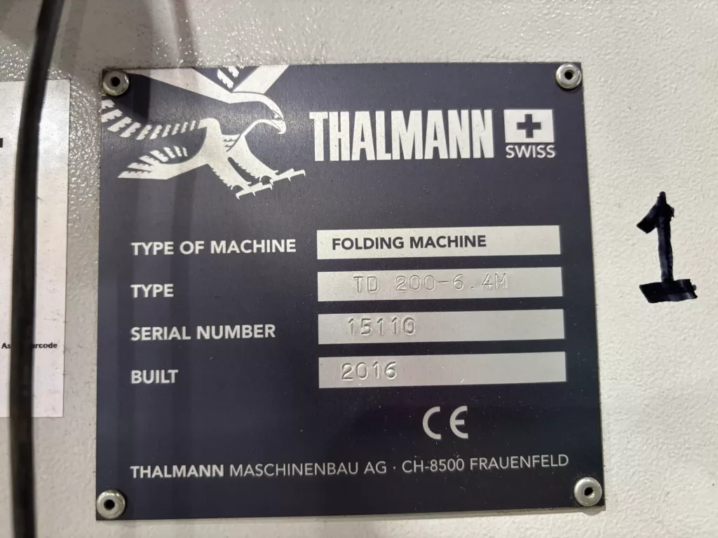 2016 Thalmann TD 200 6.4